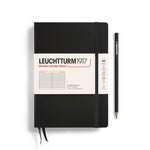 Black Medium Hardcover Notebook - Ruled - Joy