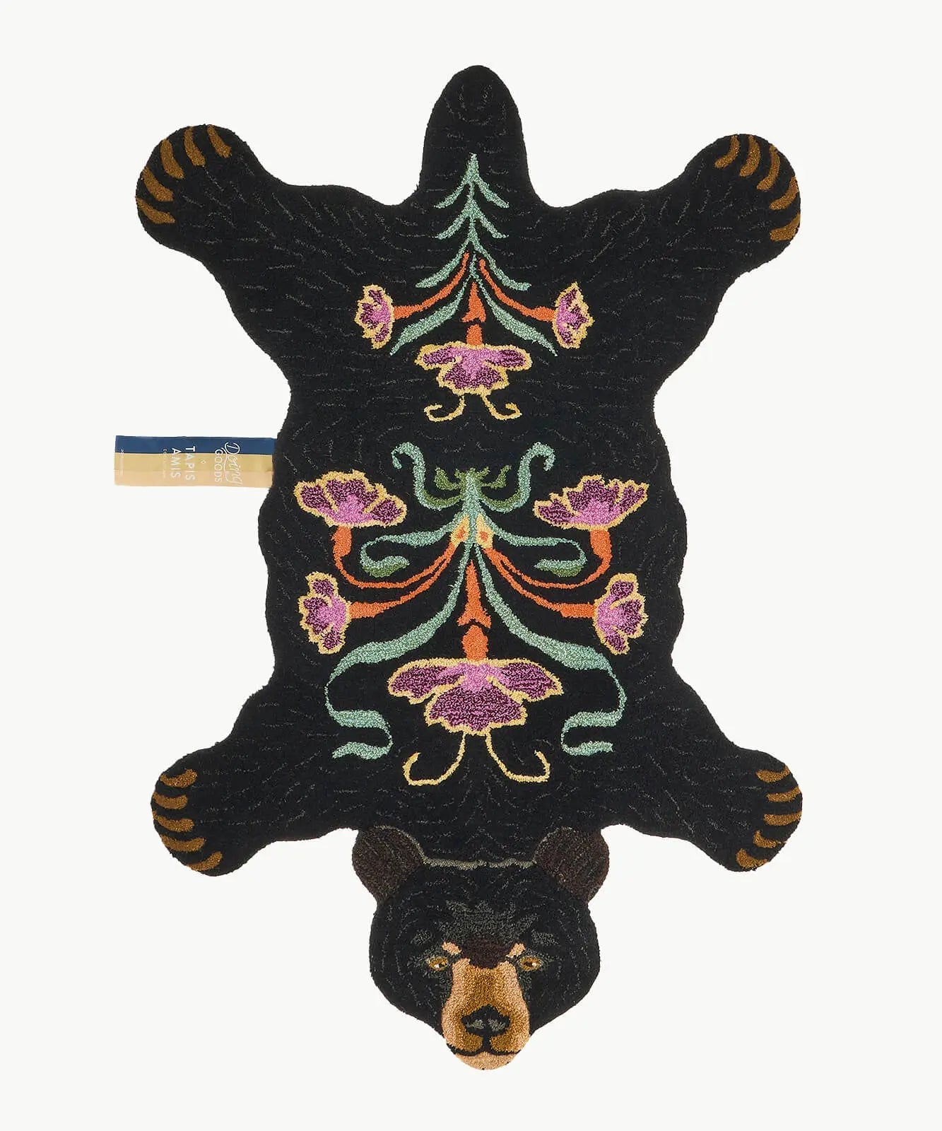 Blooming Black Bear Rug - Joy