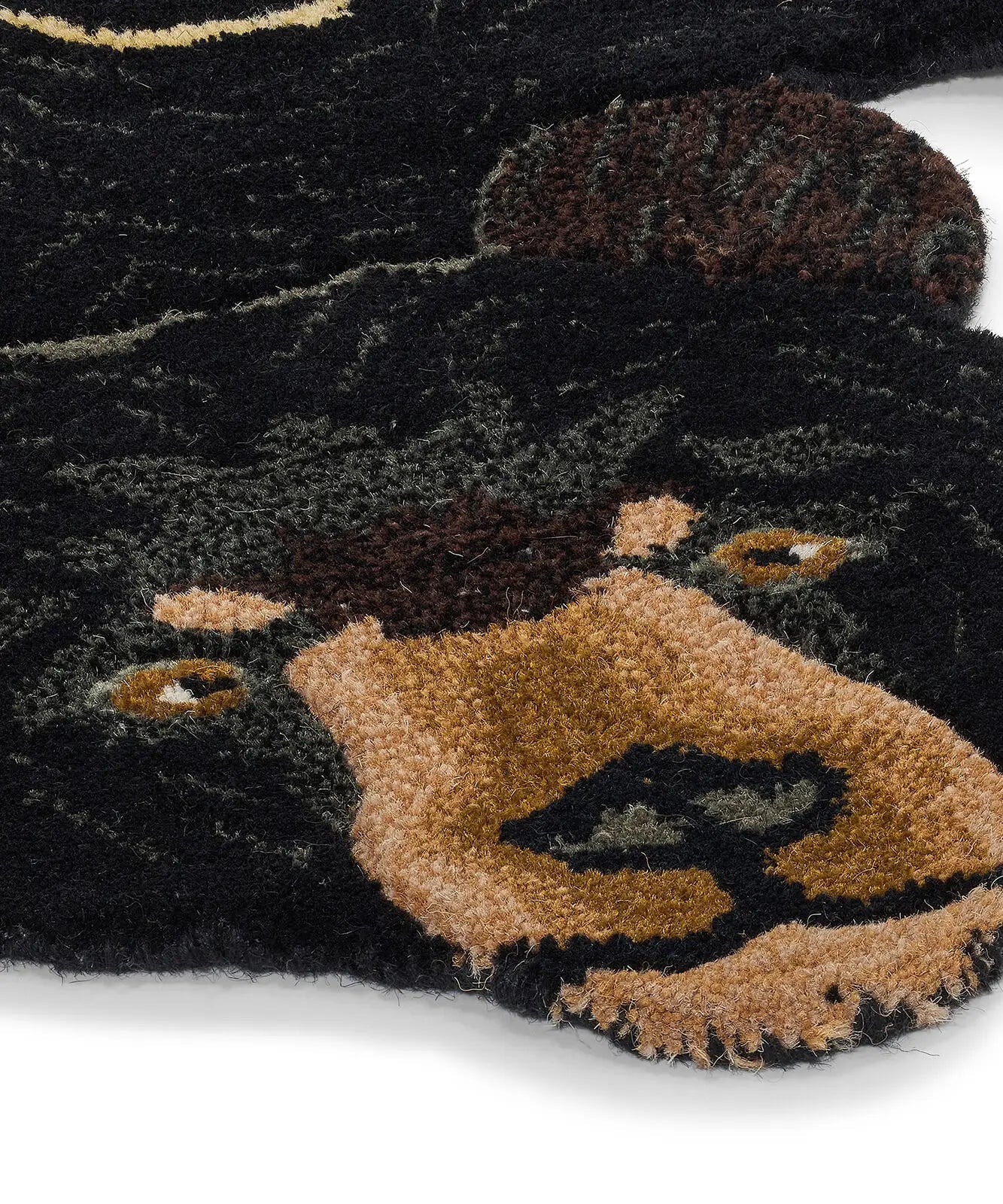 Blooming Black Bear Rug - Joy