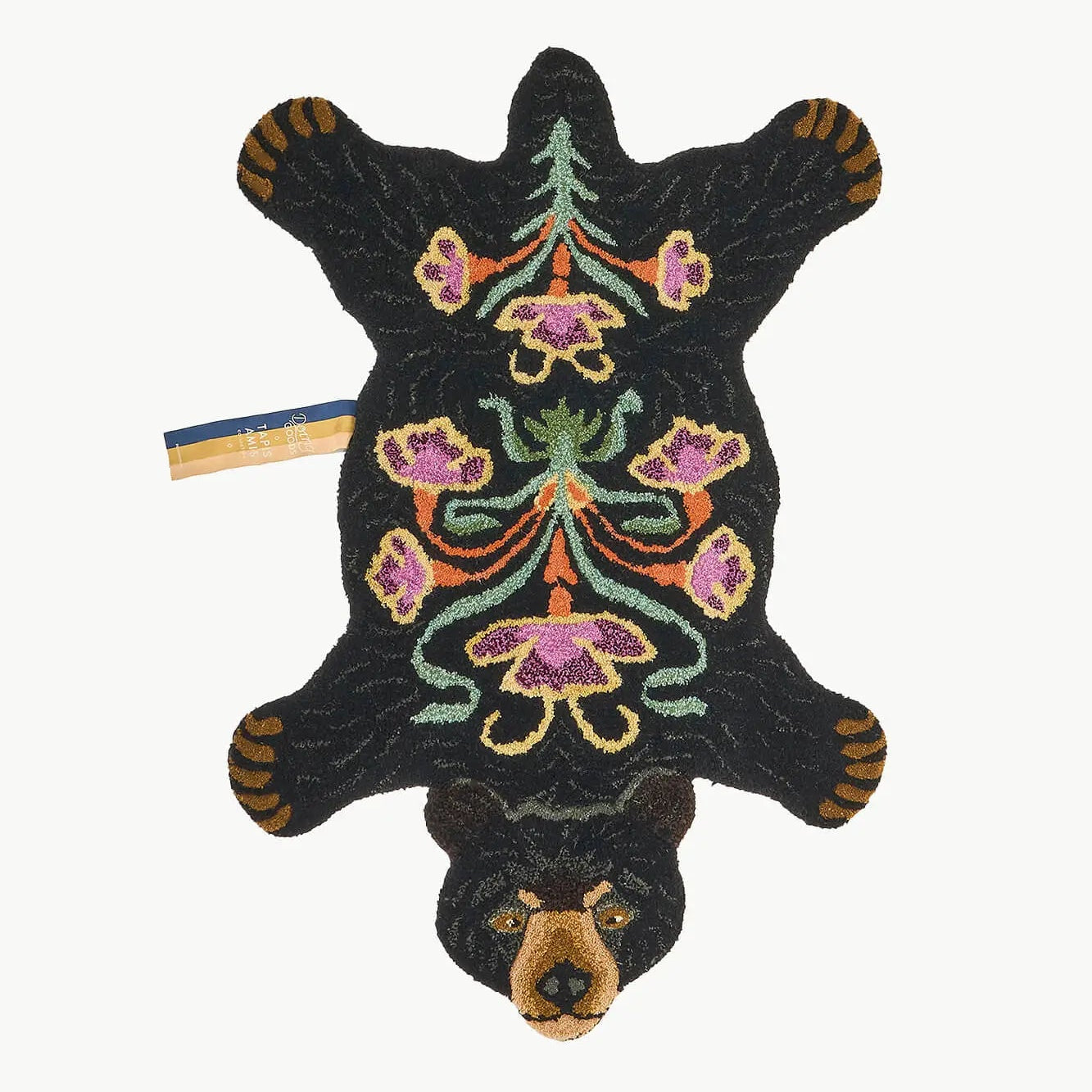 Blooming Black Bear Rug - Joy