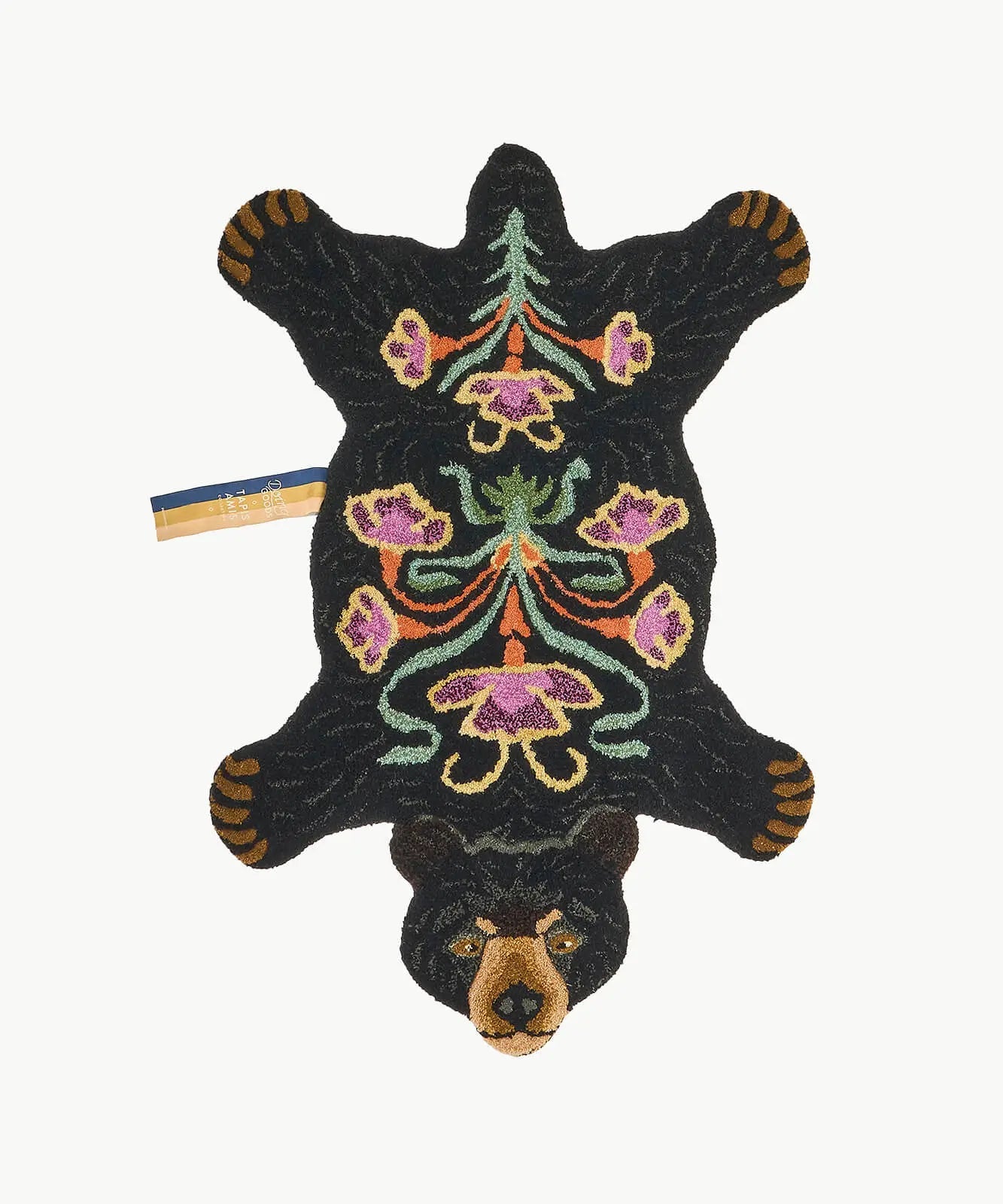 Blooming Black Bear Rug - Joy