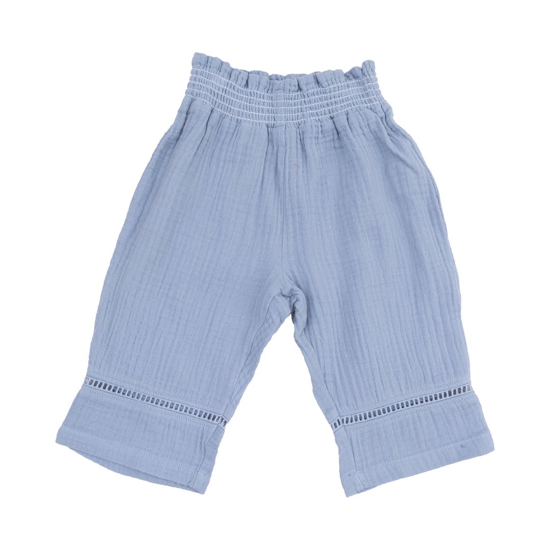 Blue Calico Floral Tank & Smocked Waist Pants - Joy