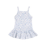 Blue Calico Floral Tank & Smocked Waist Pants - Joy