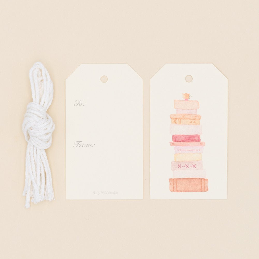 Books + Tea Gift Tags - Set of 8 - Joy Gift Shoppe