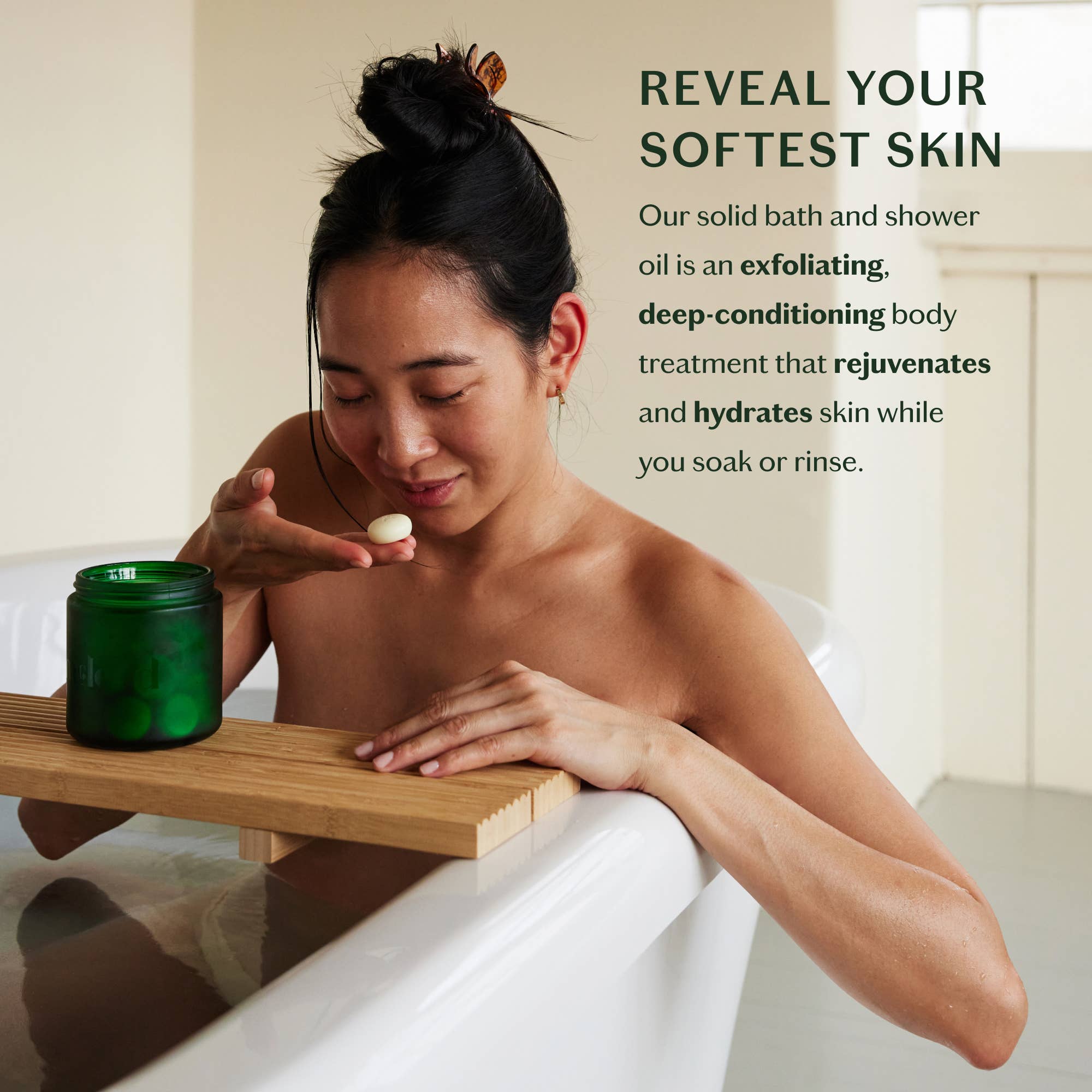 Breathe Pebble | Deep Moisturizing Solid Bath & Shower Oil - Joy