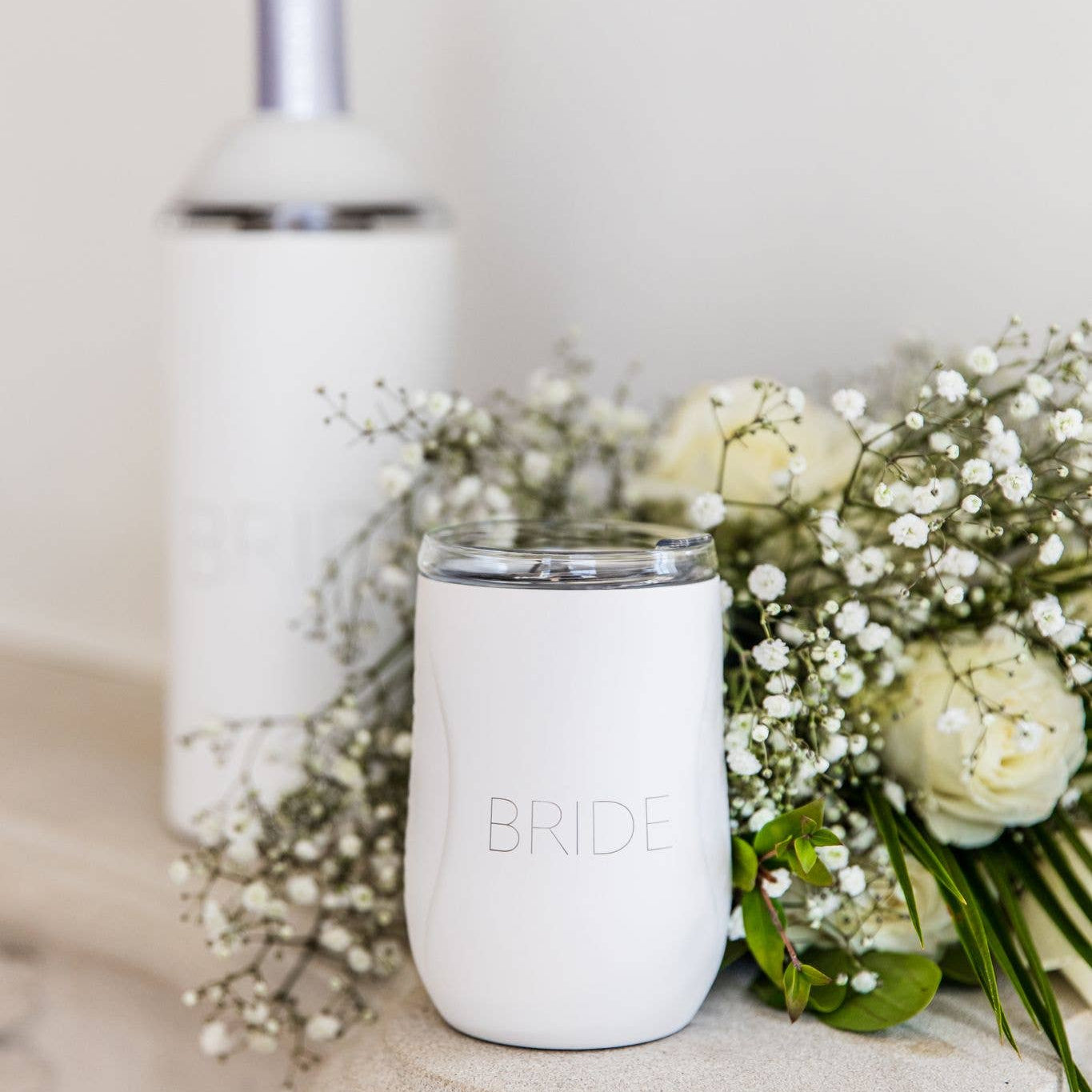 Bride Wine Tumbler in White - Joy