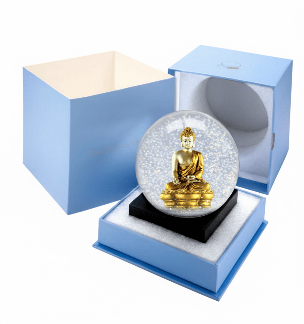 Buddha Gold Snow Globe - Joy