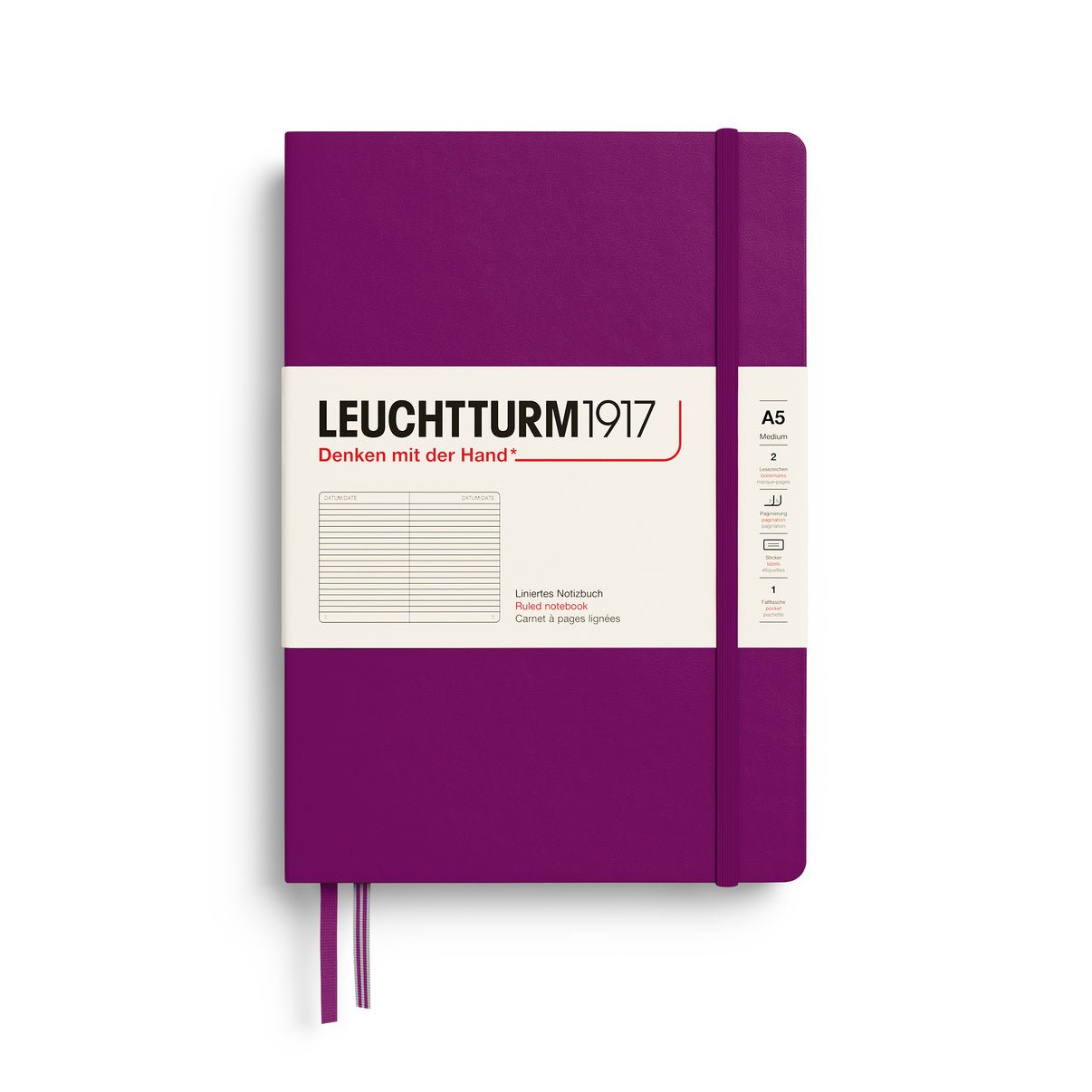 Burgundy Medium Hardcover Notebook - Ruled - Joy Gift Shoppe