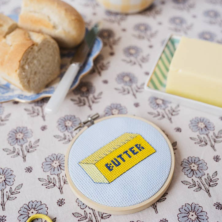 Butter Cross Stitch Kit for Beginners - Joy