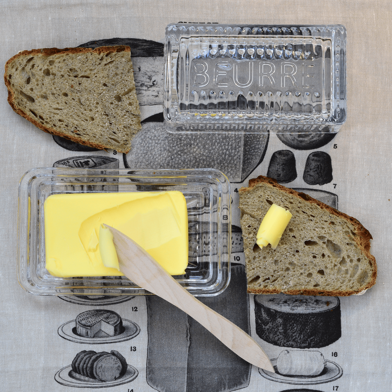 Butter Dish - European ("Beurre") - Joy