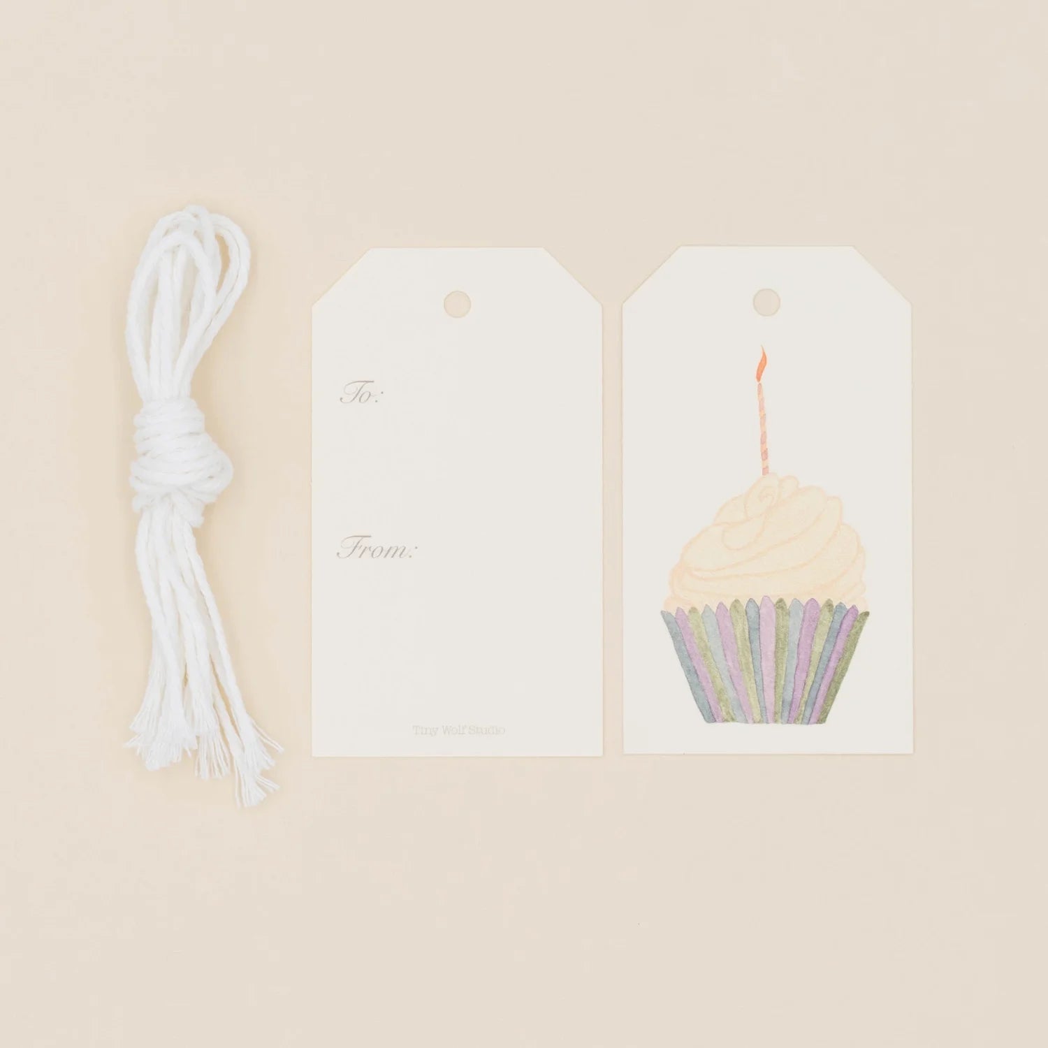 Candle Cupcake Gift Tags - Set of 8 - Joy Gift Shoppe