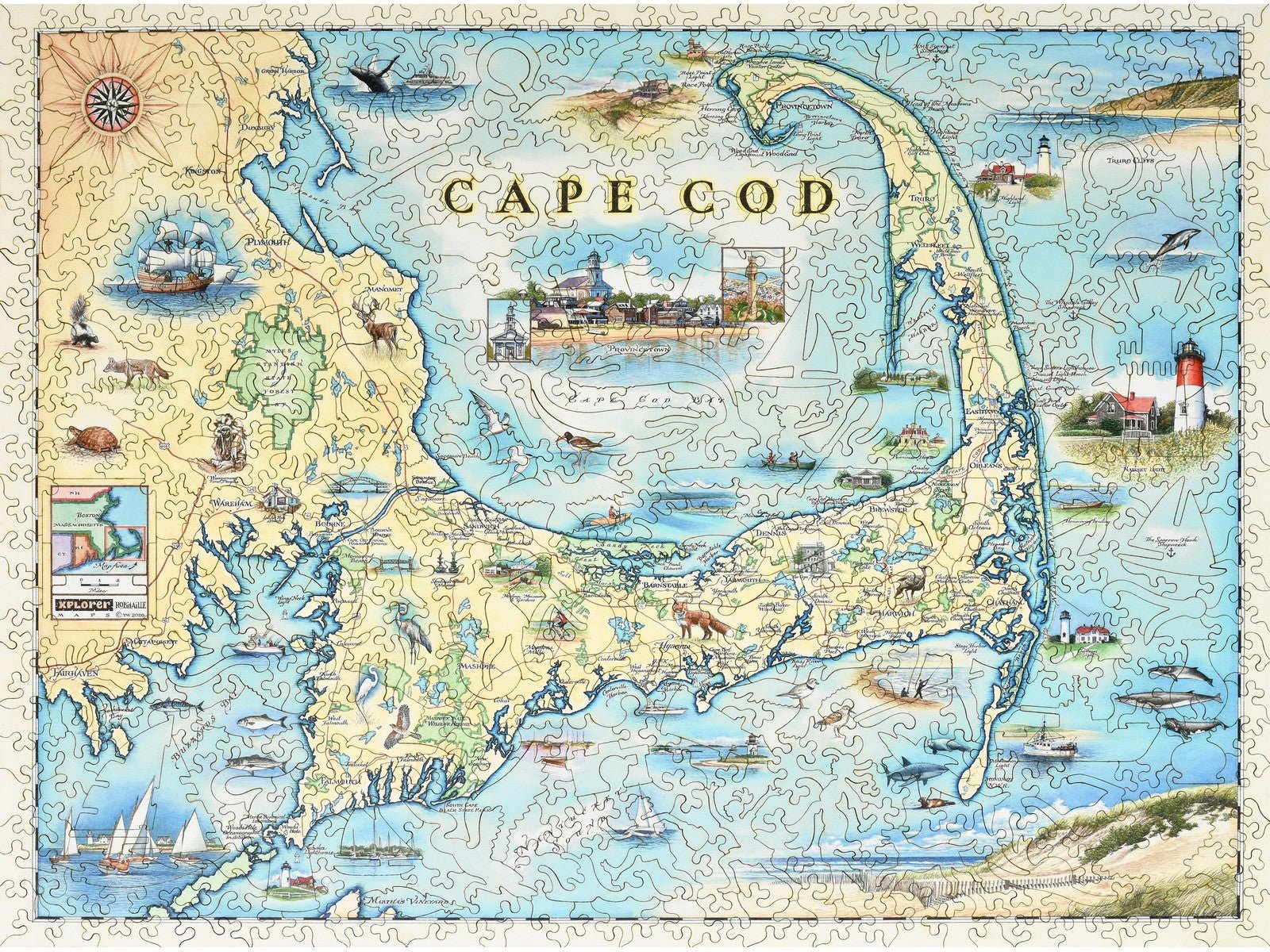 Cape Cod Xplorer Map Puzzle - Joy