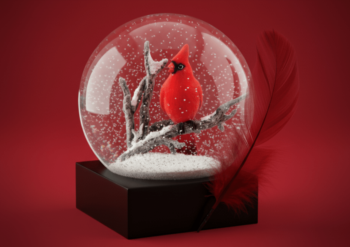 Cardinal Singing Snow Globe - Joy Gift Shoppe