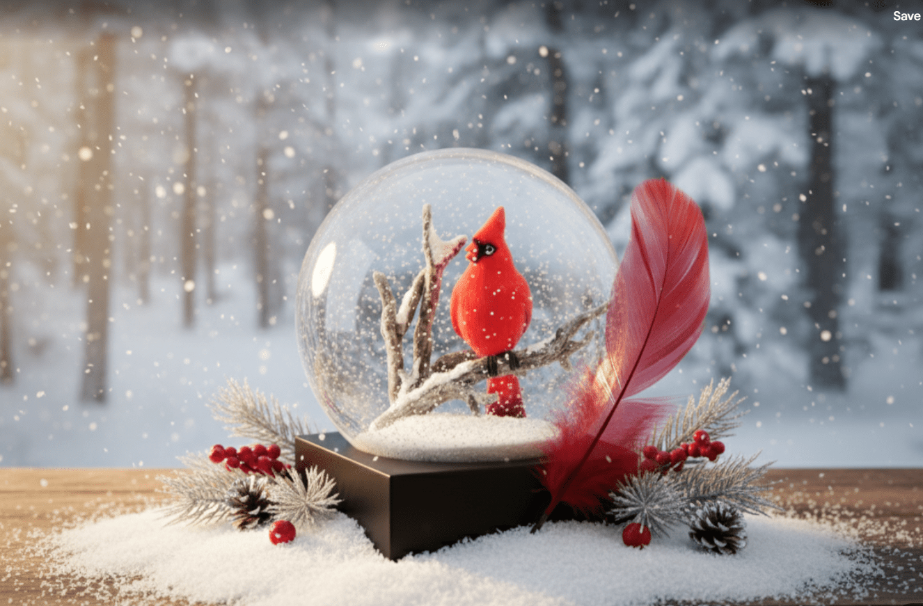 Cardinal Singing Snow Globe - Joy Gift Shoppe