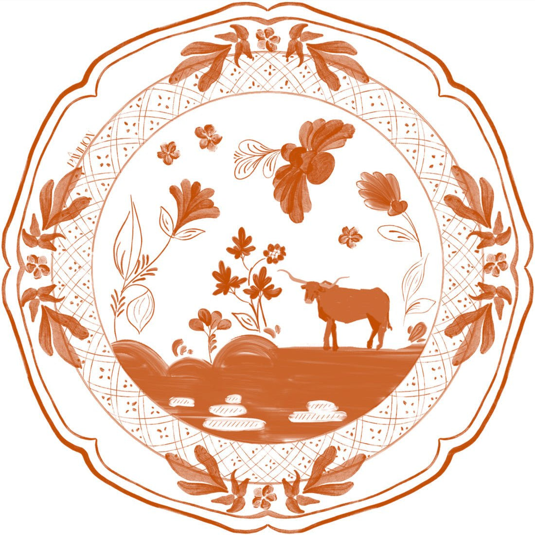 Carolee's Austin Longhorn Collegiate Mini Hors d'Oeuvres Paper Plates - 50 Pack - Joy Gift Shoppe