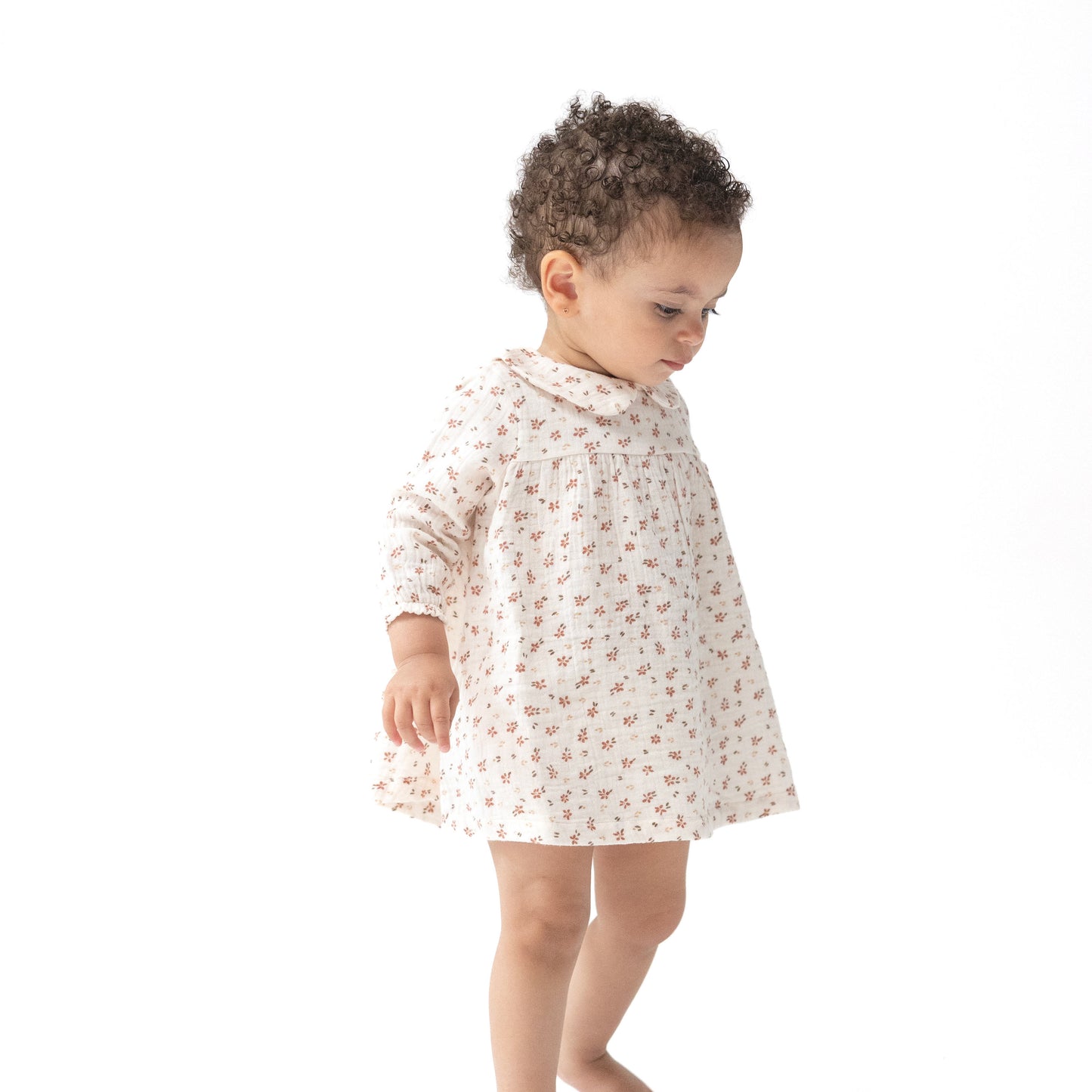 Carrie Floral Long Sleeve Dress + Diaper Cover - Joy