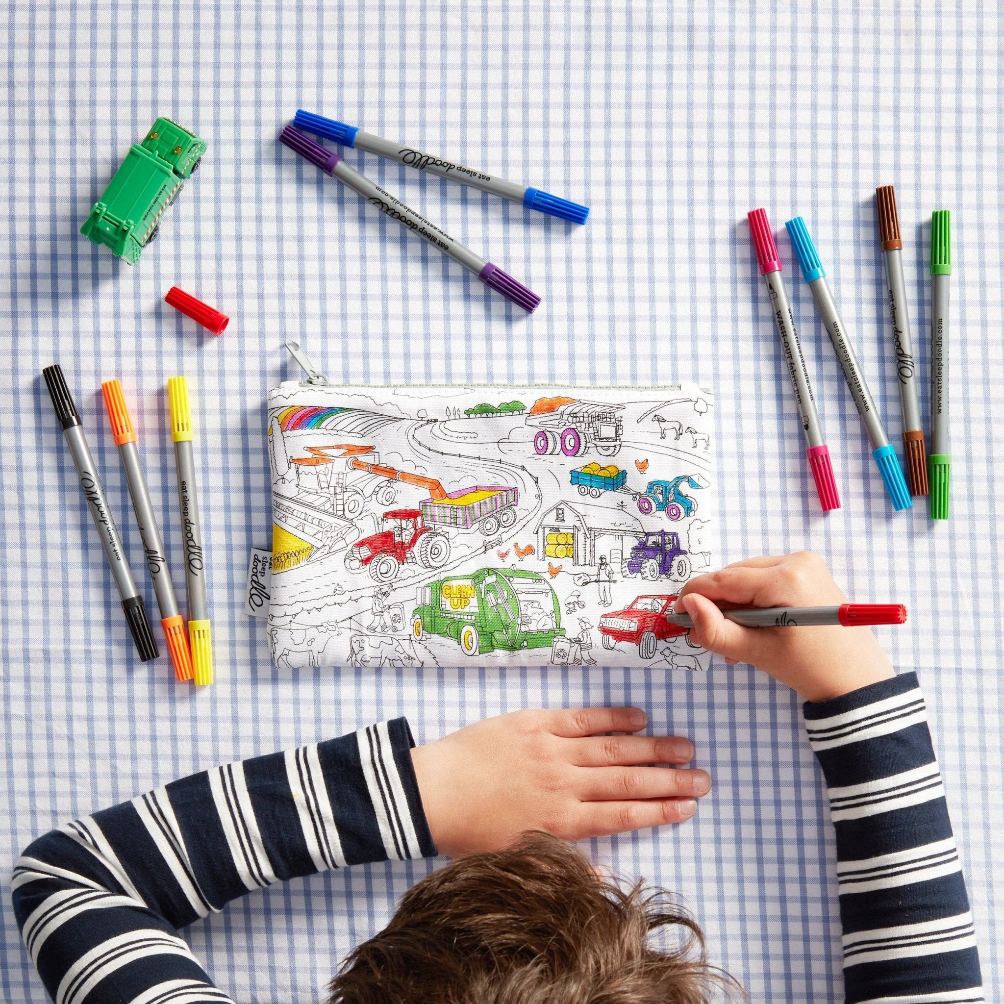Cars, Trucks & Tractors Pencil Case - Joy Gift Shoppe