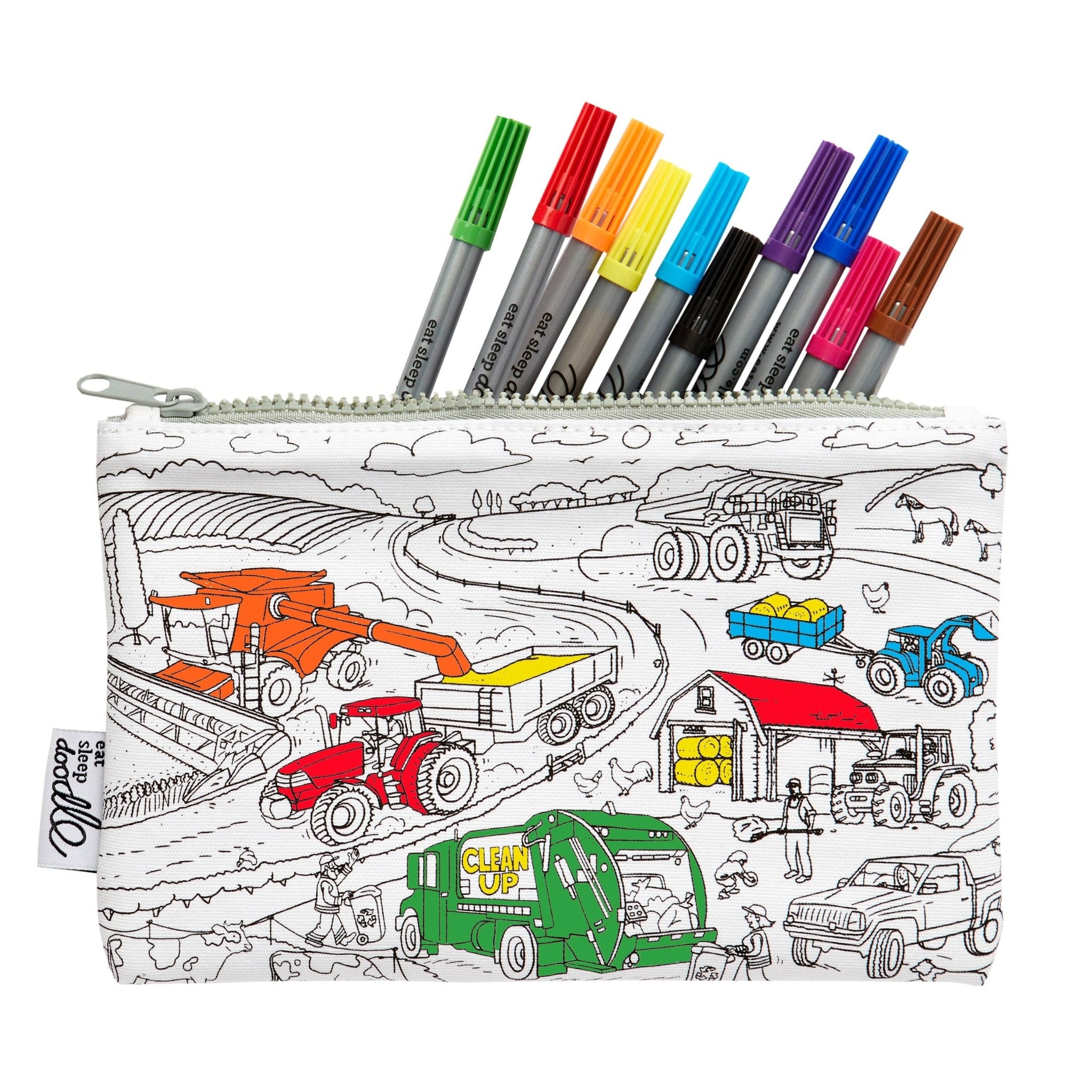 Cars, Trucks & Tractors Pencil Case - Joy Gift Shoppe