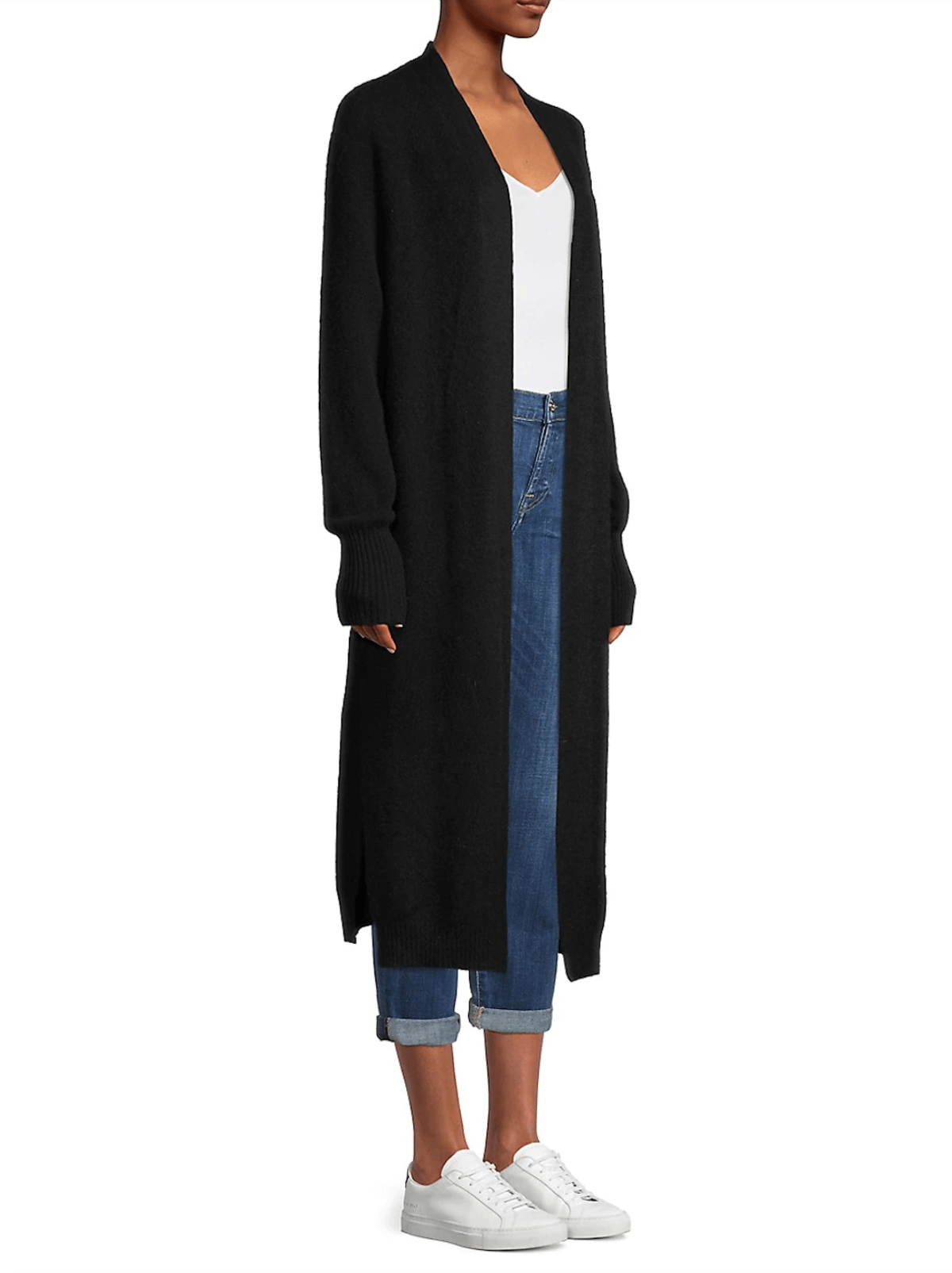 Cashmere Long Side Slit Duster Sweater - Joy