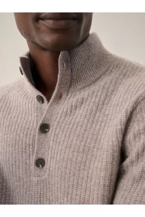 Cashmere Mens Button Down Sweater - Joy