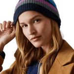 Cashmere Striped Beanie - Joy Gift Shoppe
