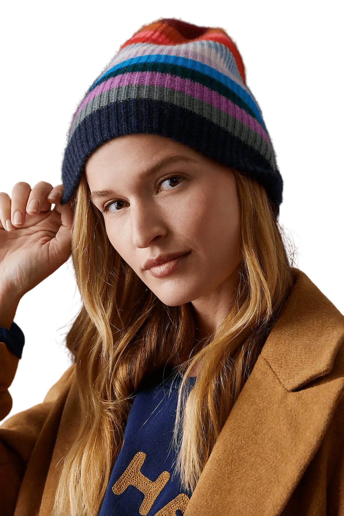 Cashmere Striped Beanie - Joy Gift Shoppe