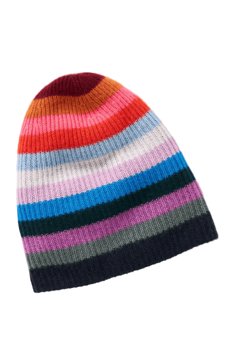 Cashmere Striped Beanie - Joy Gift Shoppe