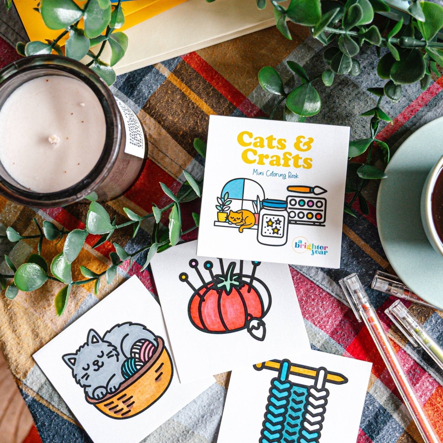Cats & Crafts Mini Coloring Book - Joy Gift Shoppe