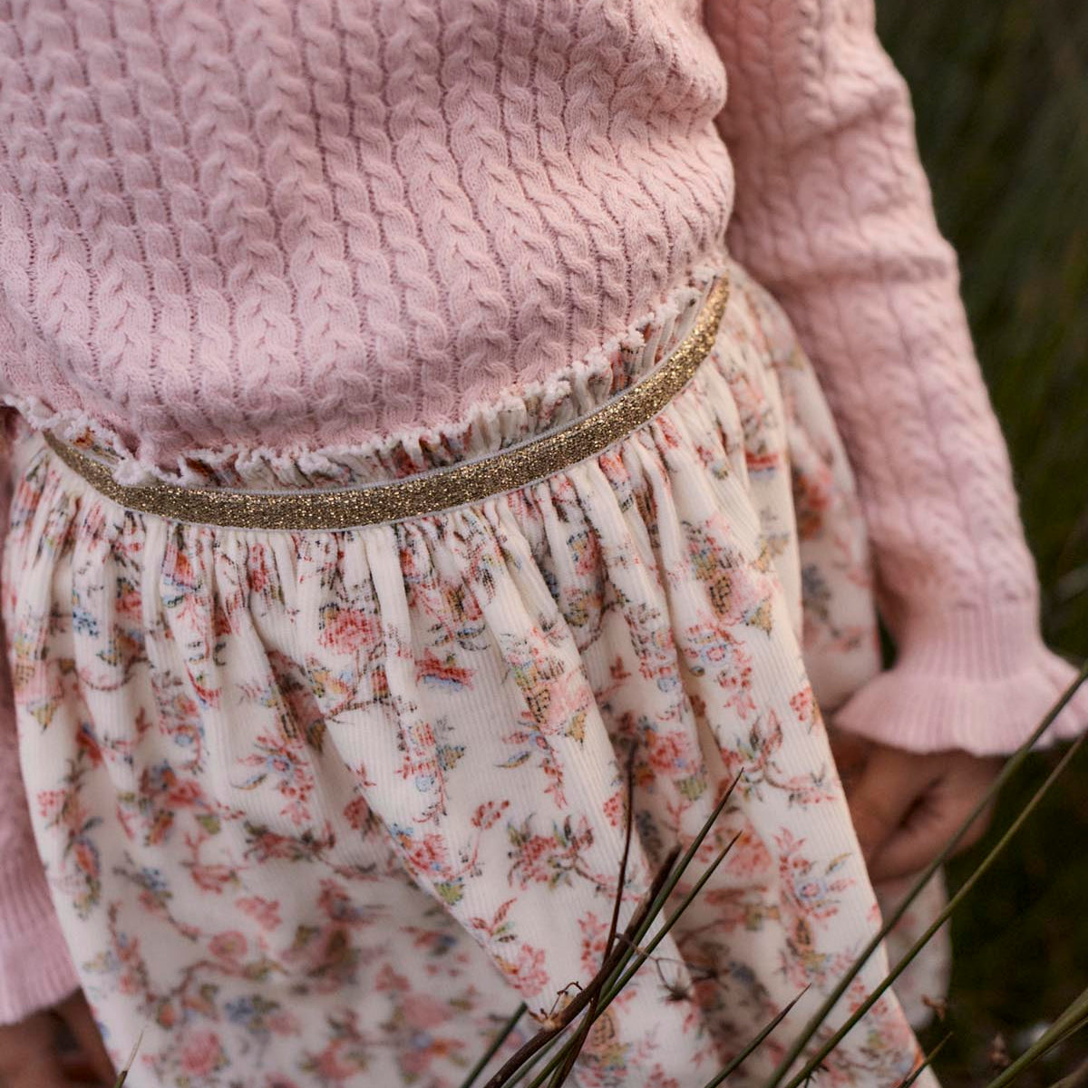 Cephee Printed Corduroy Skirt - Joy Gift Shoppe