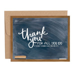 Chalkboard Teacher Appreciation Greeting Card - Joy