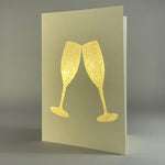 Champagne Glasses on Ivory - Joy Gift Shoppe
