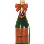 Champagne with Orange Bow Ornament - Joy