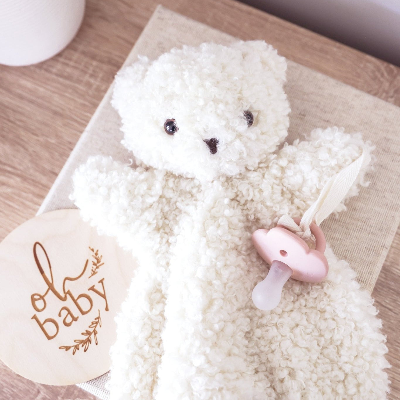 Charlie Bear Paci Comforter - Ivory - Joy Gift Shoppe