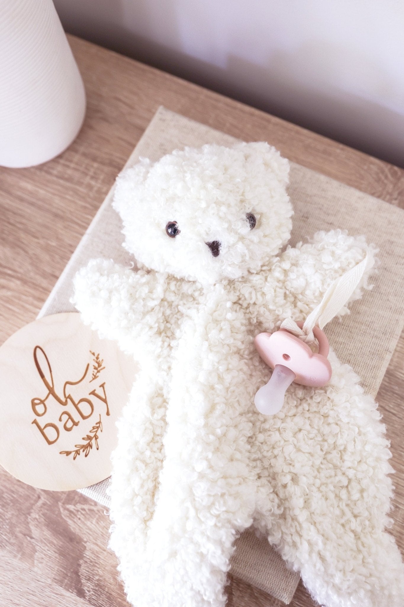Charlie Bear Paci Comforter - Ivory - Joy Gift Shoppe