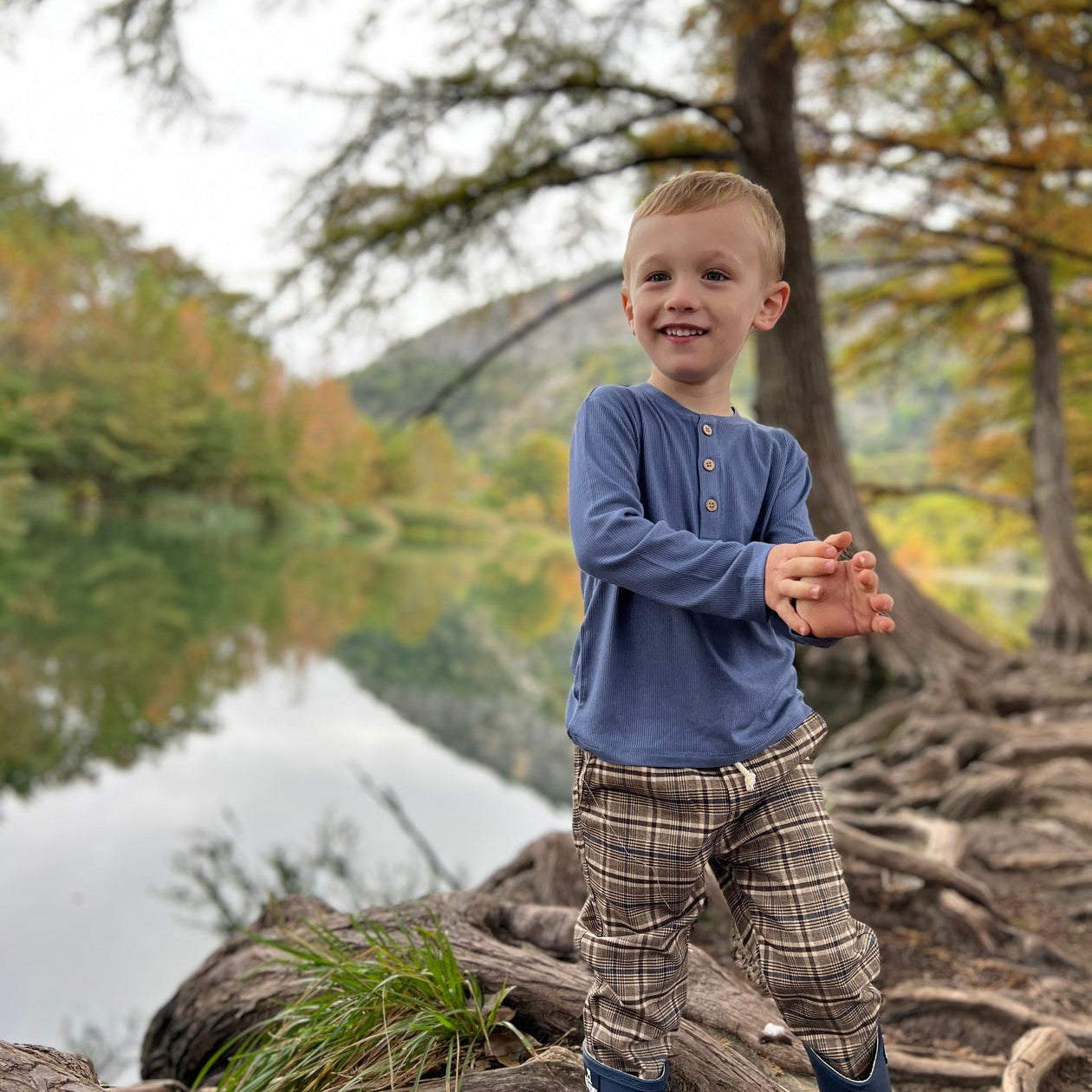 CHARLIE Brown Plaid Pants - Joy