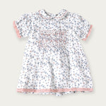 Charlotte Floral Hand - Smocked Baby Dress + Bloomer - Joy