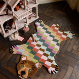 Checkered Archie Bear Rug - Joy