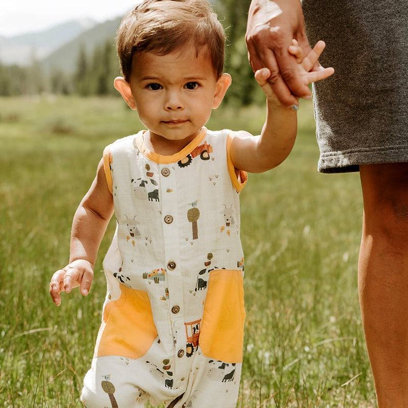 Chick Chick Farm Side Pocket Sleeveless Jumpsuit Romper - Joy