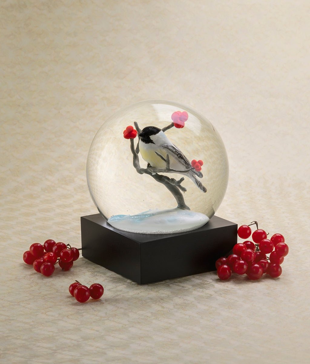 Chickadee Snow Globe - Joy