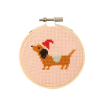 Christmas Dachshund Cross Stitch Kit - Joy