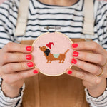 Christmas Dachshund Cross Stitch Kit - Joy