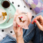 Christmas Dachshund Cross Stitch Kit - Joy