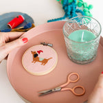 Christmas Dachshund Cross Stitch Kit - Joy