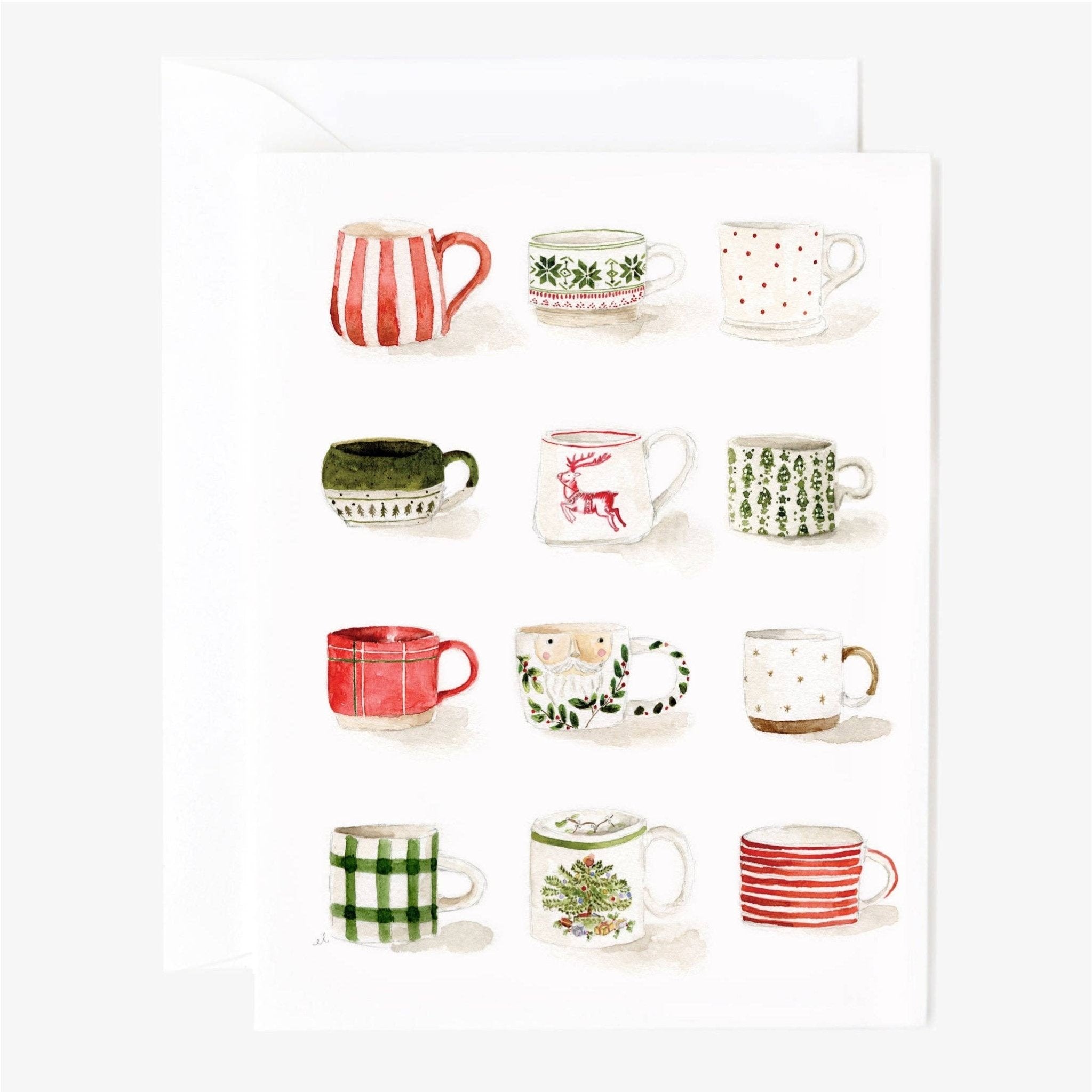 Christmas Mugs Notecards: Set of 8 - Joy