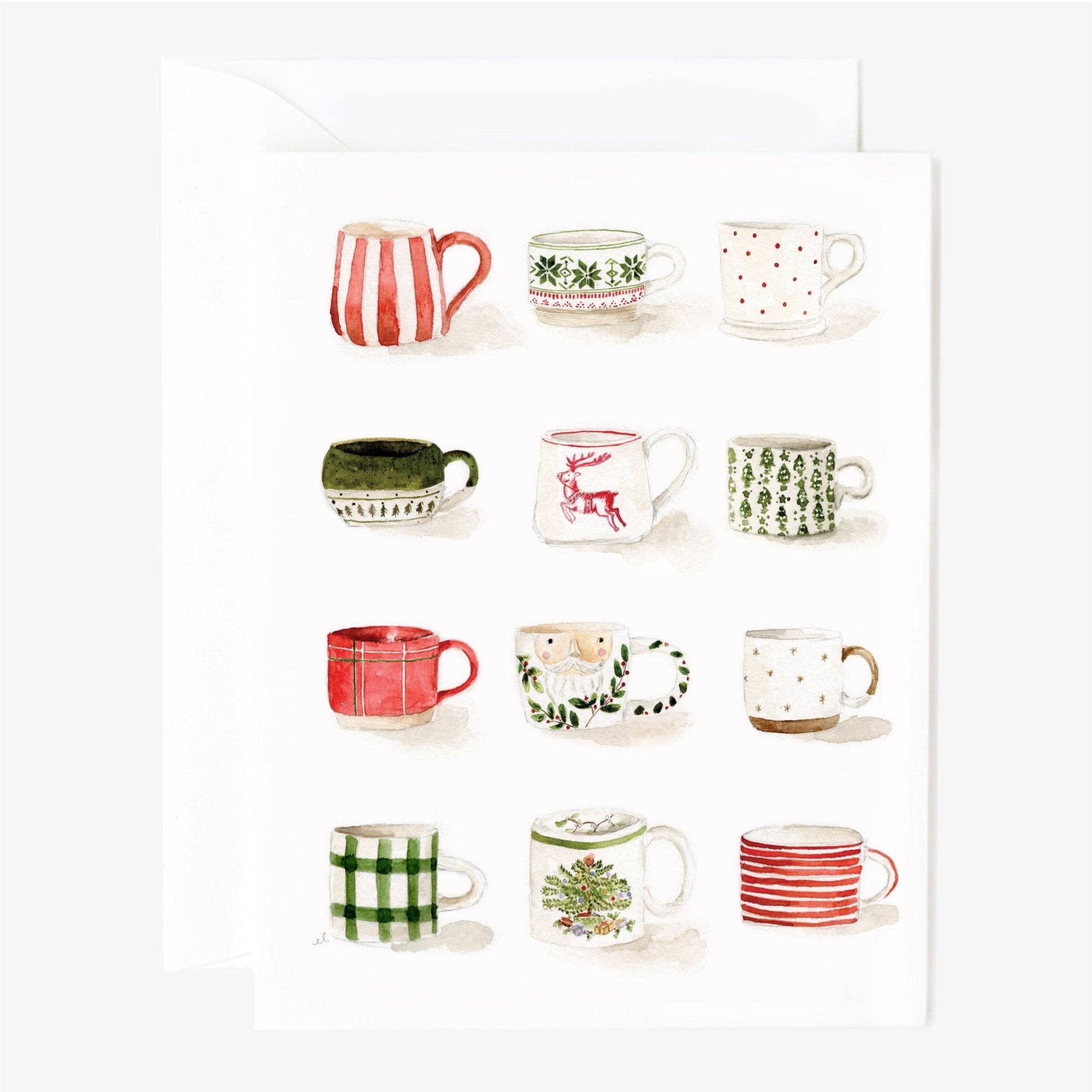 Christmas Mugs Notecards: Set of 8 - Joy
