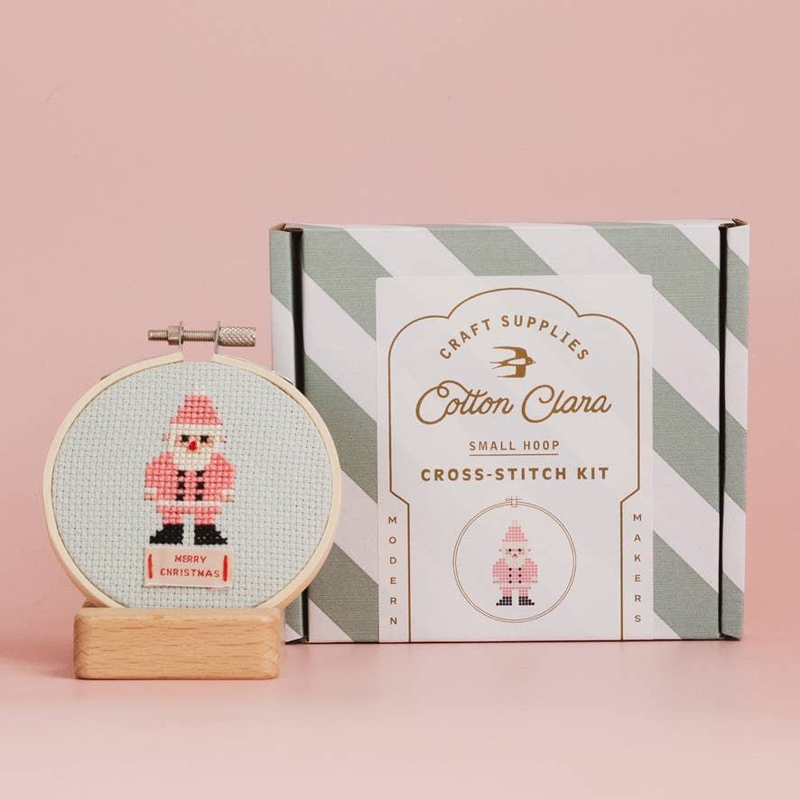 Christmas Santa Cross Stitch Kit - Joy