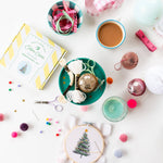Christmas Tree Embroidery Hoop Kit: Oatmeal - Joy
