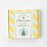 Christmas Tree Embroidery Hoop Kit: Oatmeal - Joy