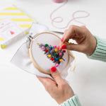 Christmas Tree Embroidery Hoop Kit: Oatmeal - Joy