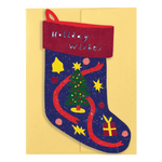 Christmas Tree Stocking - Die Cut Card - Joy Gift Shoppe